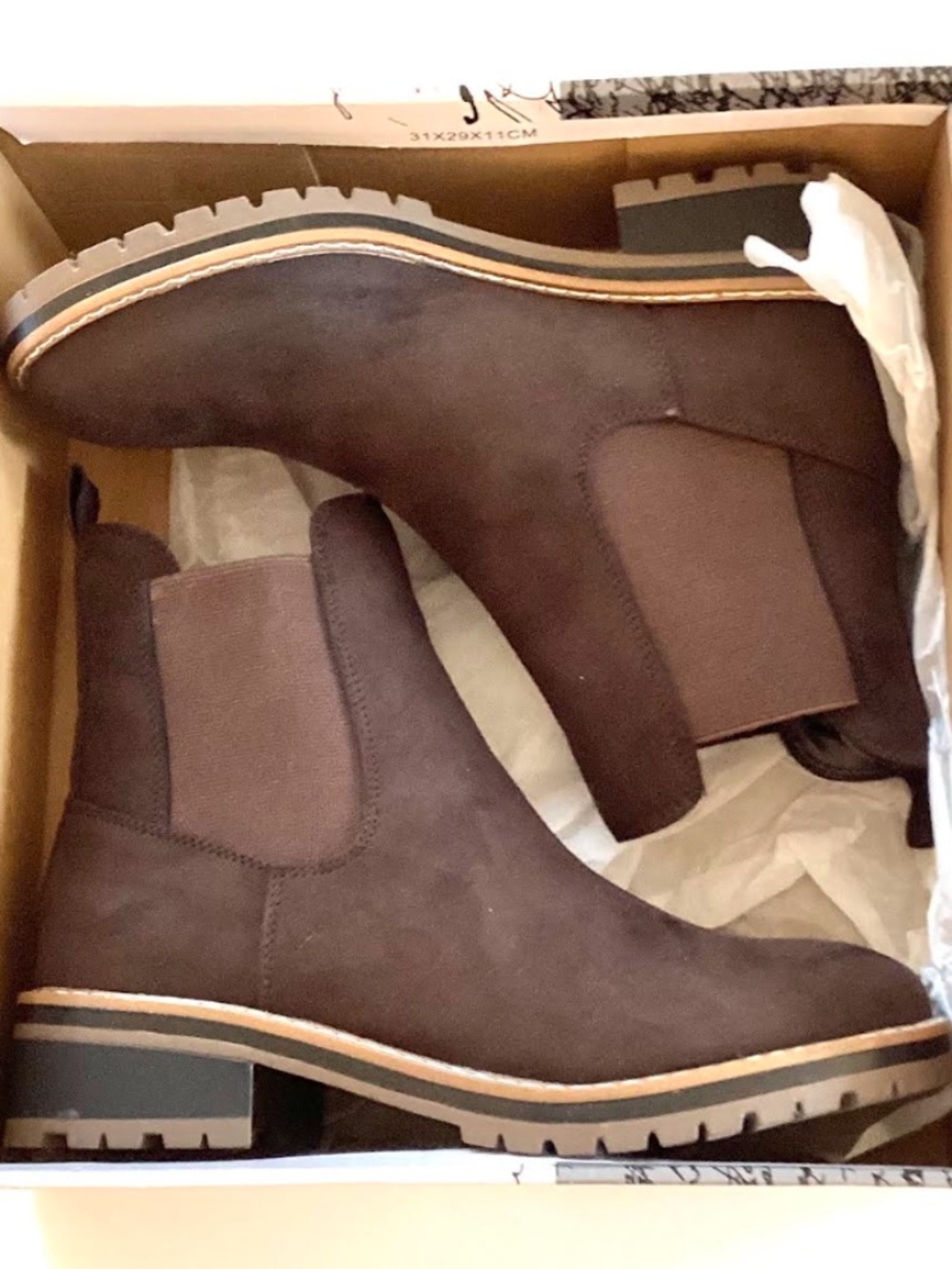 Kensie Womens Brown Suede Boots, 9, NWT